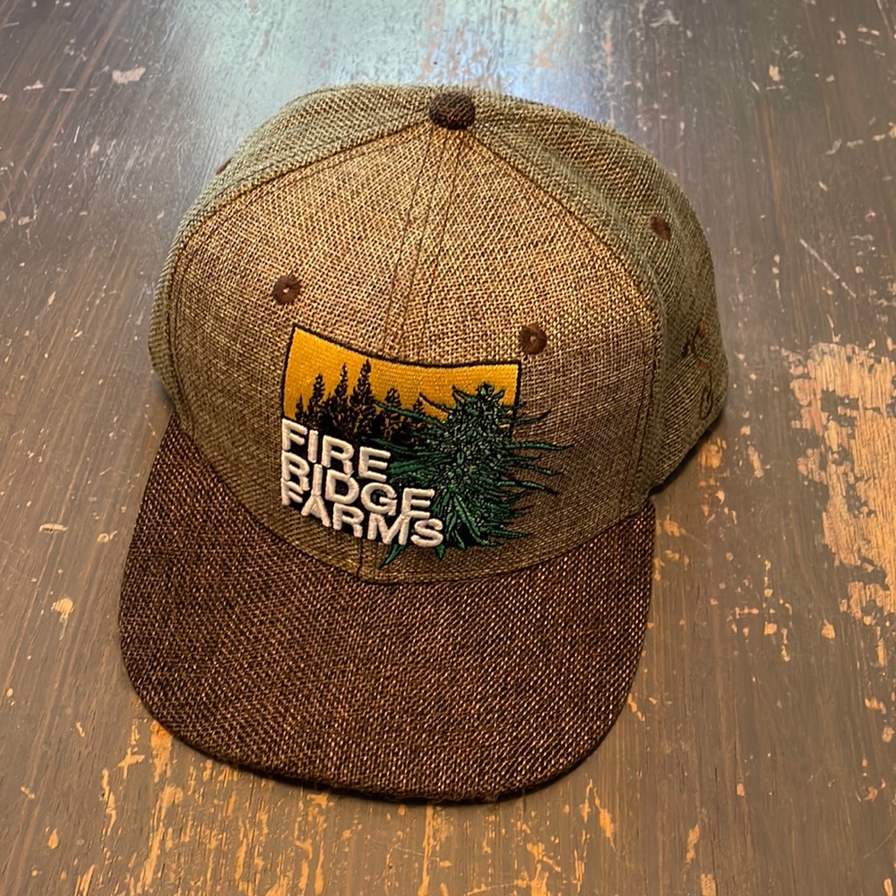 Grassroots California Fire Ridge Farms cannabis SnapBack cap.